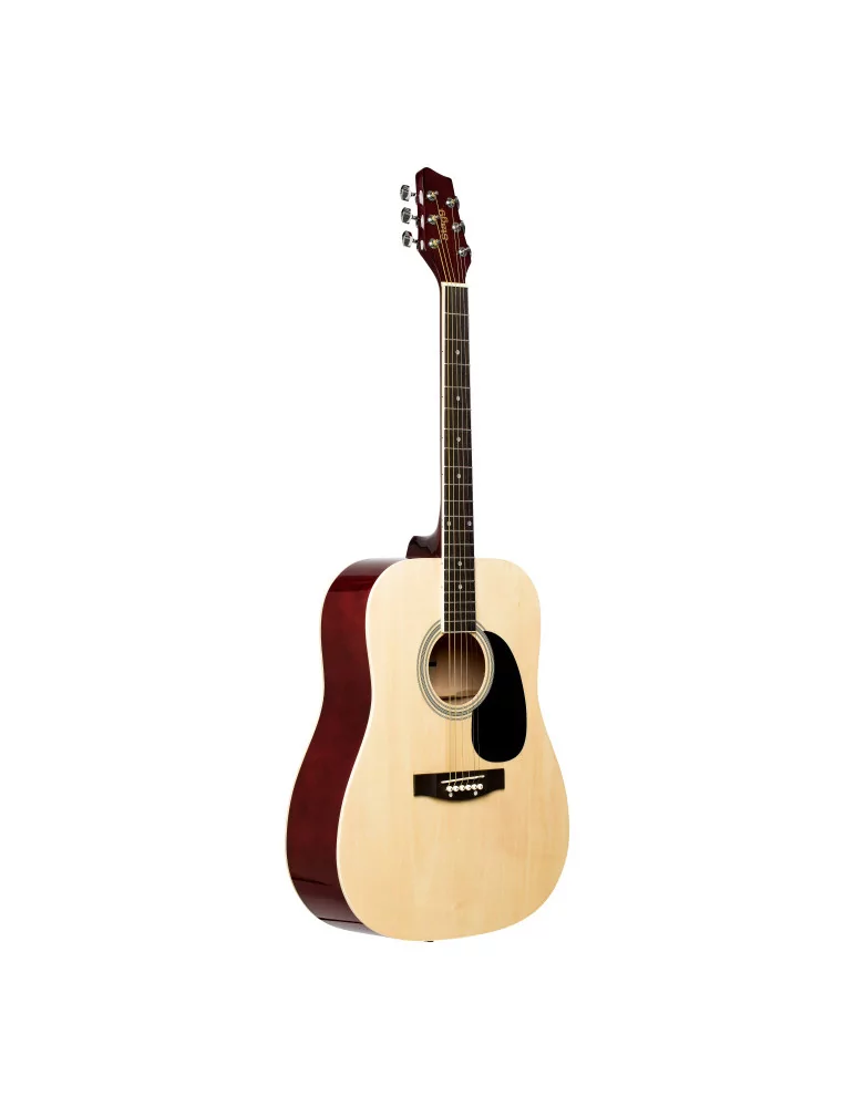  STAGG SA20D NAT Natur Dreadnought Akustikgitarre mit Decke aus Lindenholz|MusicGoodDeal 