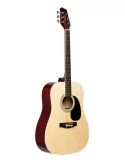  STAGG SA20D NAT Natur Dreadnought Akustikgitarre mit Decke aus Lindenholz|MusicGoodDeal 