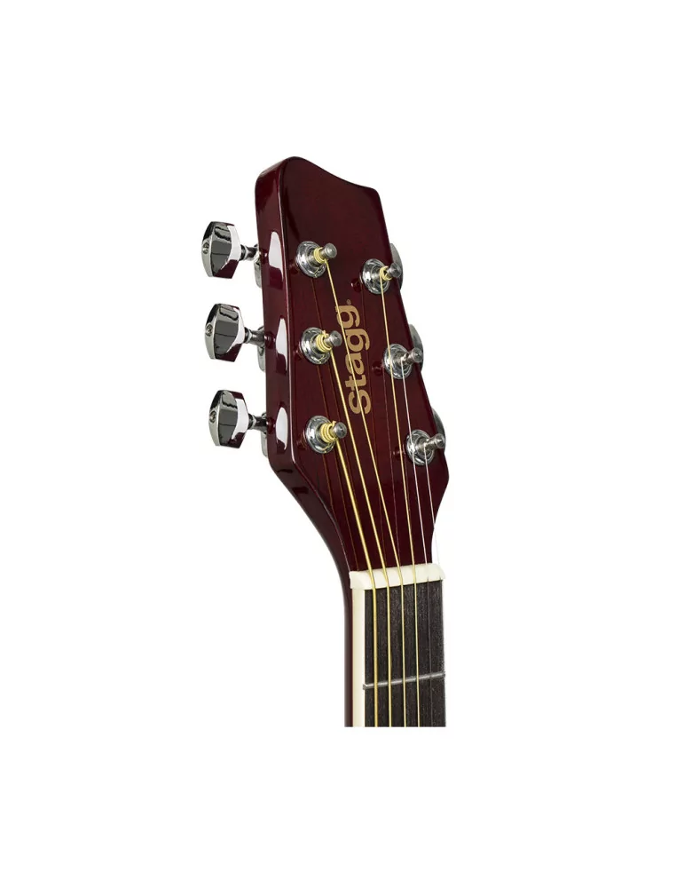  STAGG SA20D NAT Natur Dreadnought Akustikgitarre mit Decke aus Lindenholz|MusicGoodDeal 