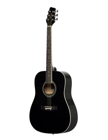  STAGG SA20D LH-BK Guitarra acústica dreadnought 4/4 negra con tapa de tilo, modelo para zurdos|MusicGoodDeal 