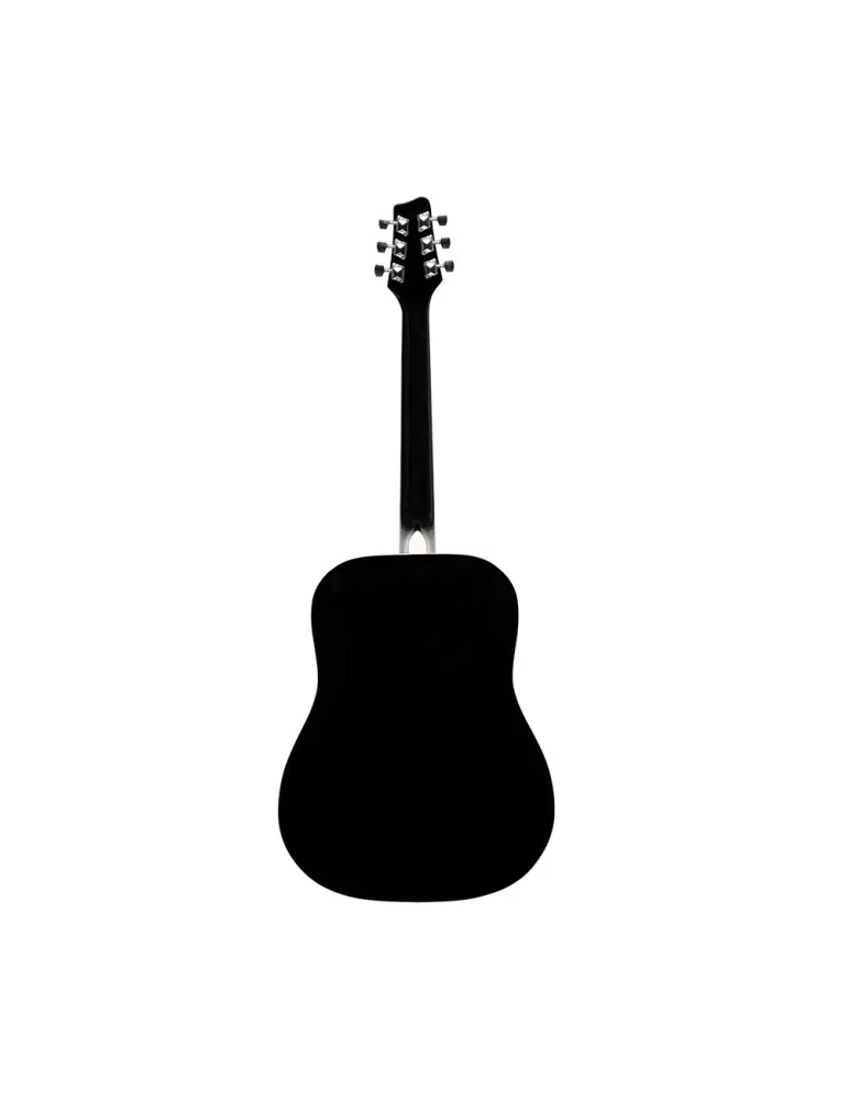  STAGG SA20D LH-BK Guitarra acústica dreadnought 4/4 negra con tapa de tilo, modelo para zurdos|MusicGoodDeal 
