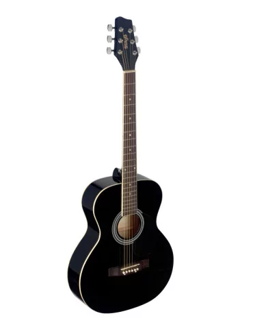  STAGG SA20A BLK Guitarra acústica de auditorio 4/4 negra con tapa de tilo|MusicGoodDeal 