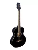  STAGG SA20A BLK Guitarra acústica de auditorio 4/4 negra con tapa de tilo|MusicGoodDeal 