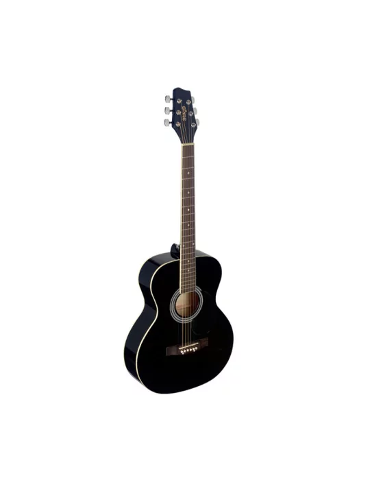  STAGG SA20A BLK 4/4 Schwarz Auditorium Akustikgitarre mit Decke aus Lindenholz|MusicGoodDeal 