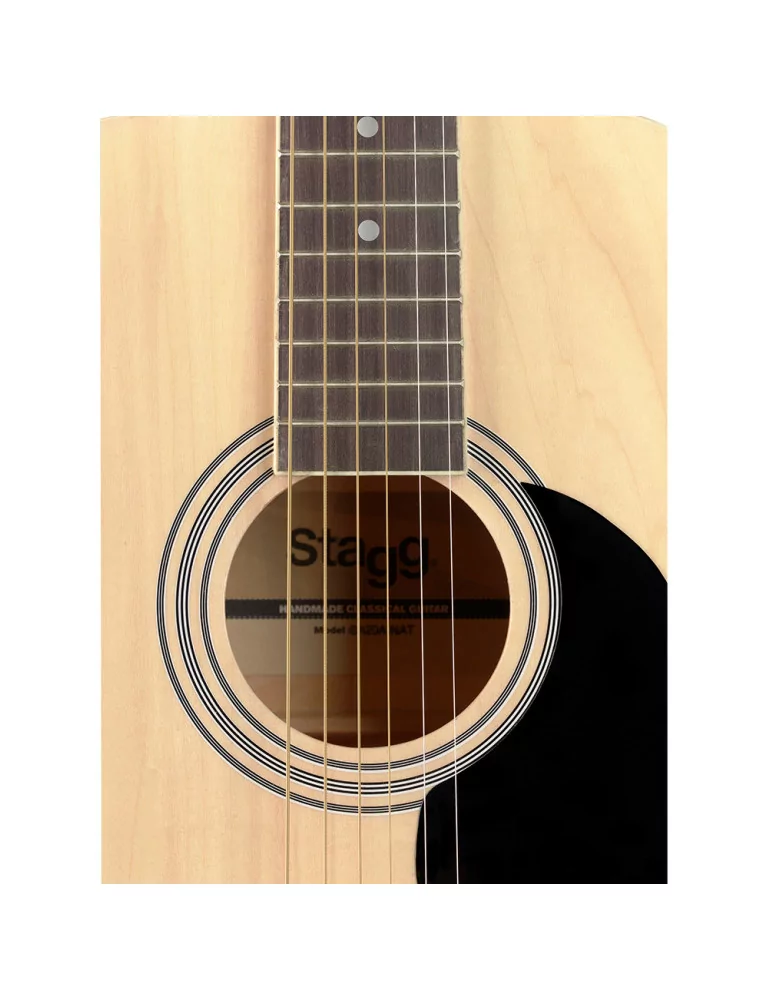  STAGG SA20A NAT Guitarra acústica de auditorio 4/4 de color natural con tapa de tilo|MusicGoodDeal 