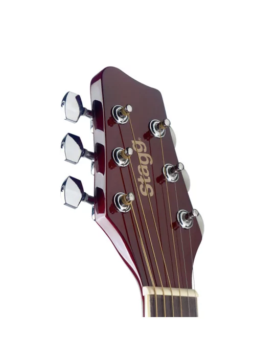  STAGG SA20A NAT Guitarra acústica de auditorio 4/4 de color natural con tapa de tilo|MusicGoodDeal 