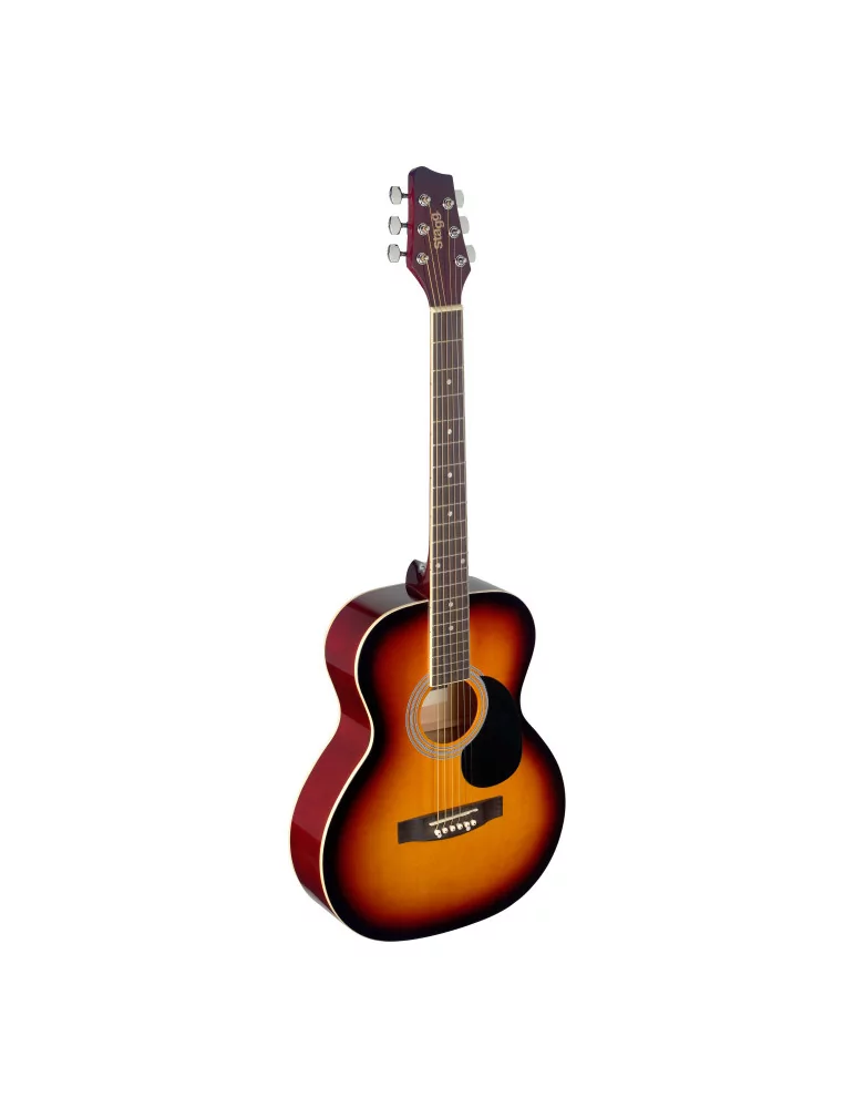  STAGG SA20A SNB Guitarra acústica de auditorio sunburst 4/4 con tapa de tilo|MusicGoodDeal 