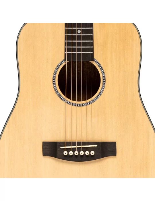  STAGG SA25 SPRU TRAV TRAVEL GUIT AC DREAD SPRUC NAT|MusicGoodDeal 