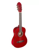  STAGG C405 M RED 1/4 red classical guitar with linden top|MusicGoodDeal 