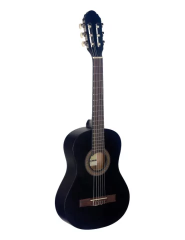  STAGG C410 M BLK 1/2 black classical guitar with linden top|MusicGoodDeal 