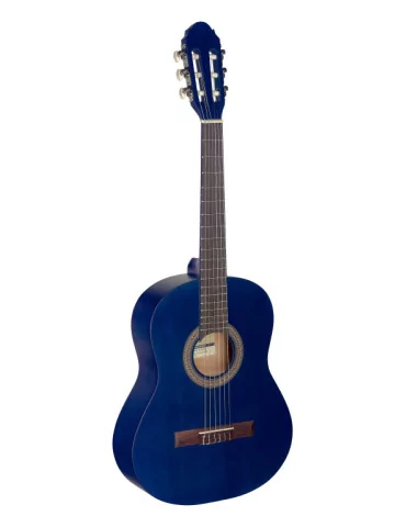  STAGG C410 M BLUE 1/2 blue classical guitar with linden top|MusicGoodDeal 