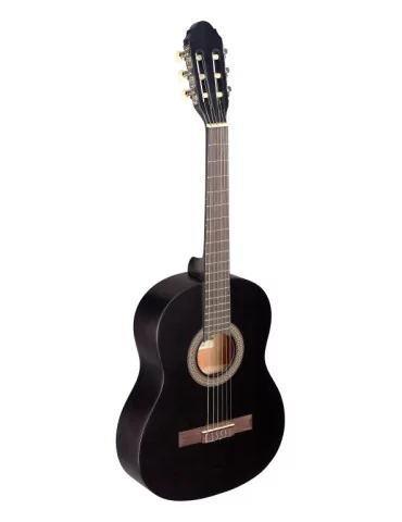  STAGG C430 M BLK 3/4 black classical guitar with linden top|MusicGoodDeal 