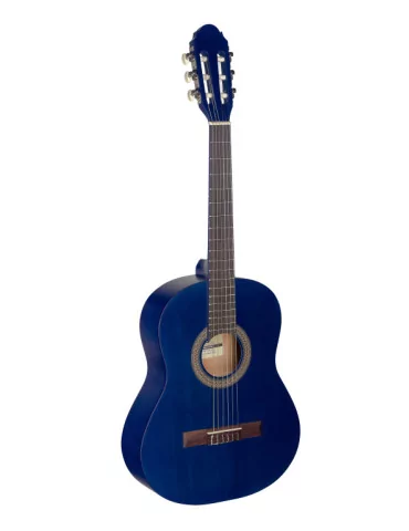  STAGG C430 M BLUE 3/4 guitarra clásica azul con tapa de tilo|MusicGoodDeal 