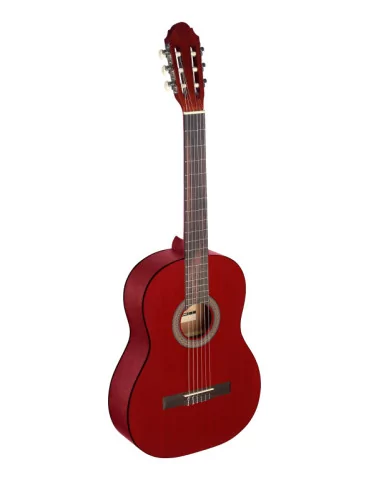 STAGG C440 M RED 4/4 red classical guitar with linden top|MusicGoodDeal 