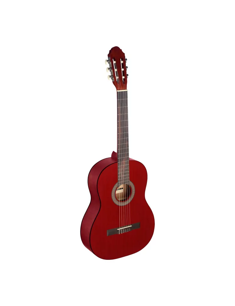  STAGG C440 M RED 4/4 red classical guitar with linden top|MusicGoodDeal 