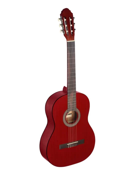  STAGG C440 M RED 4/4 red classical guitar with linden top|MusicGoodDeal 