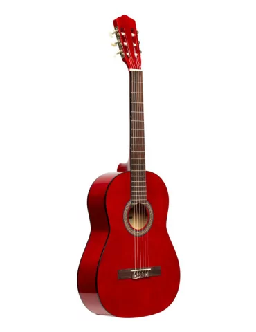  STAGG SCL50 3/4-RED Guitarra clásica 3/4 con tapa de tilo, roja|MusicGoodDeal 