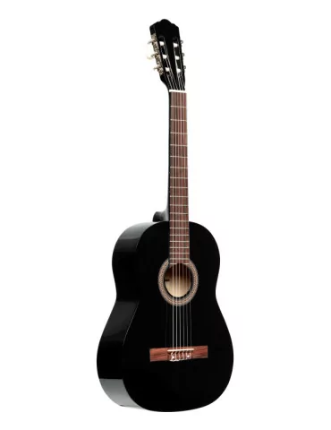  STAGG SCL50-BLK Guitarra clásica 4/4 con tapa de tilo, negra|MusicGoodDeal 
