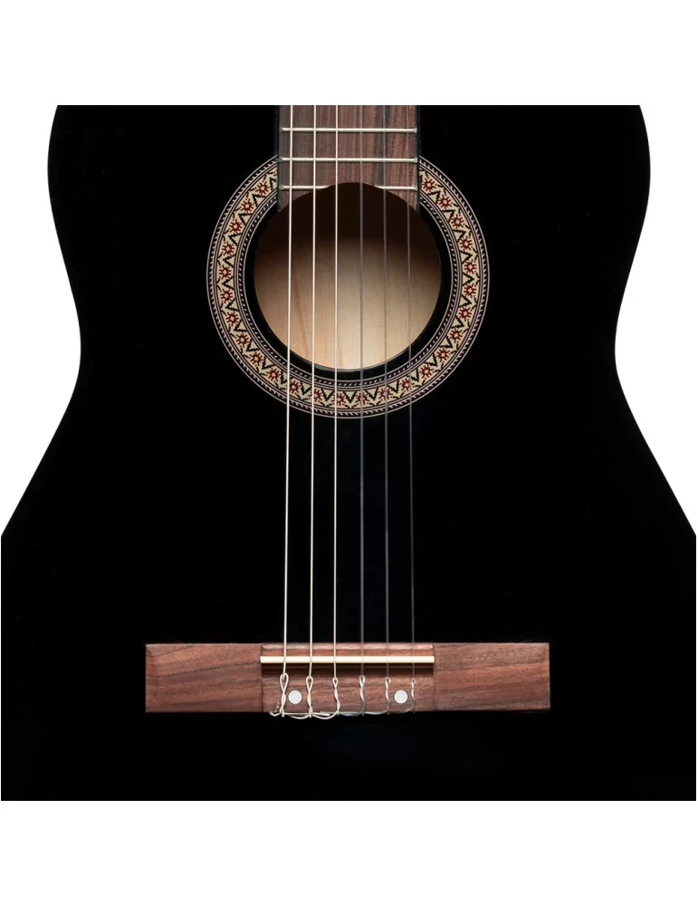  STAGG SCL50-BLK 4/4 classical guitar with linden top, black|MusicGoodDeal 