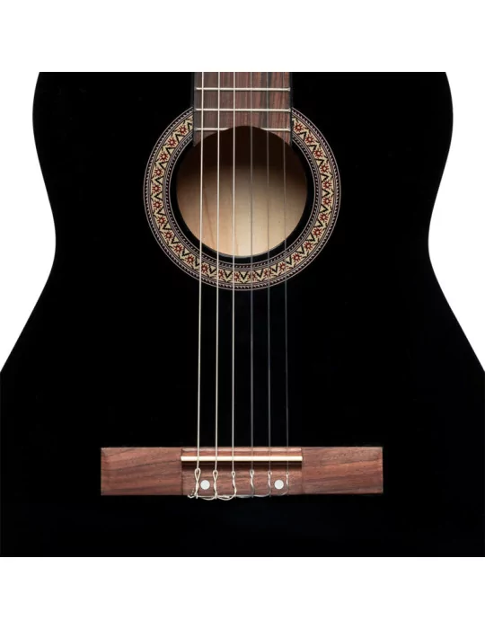  STAGG SCL50-BLK 4/4 classical guitar with linden top, black|MusicGoodDeal 