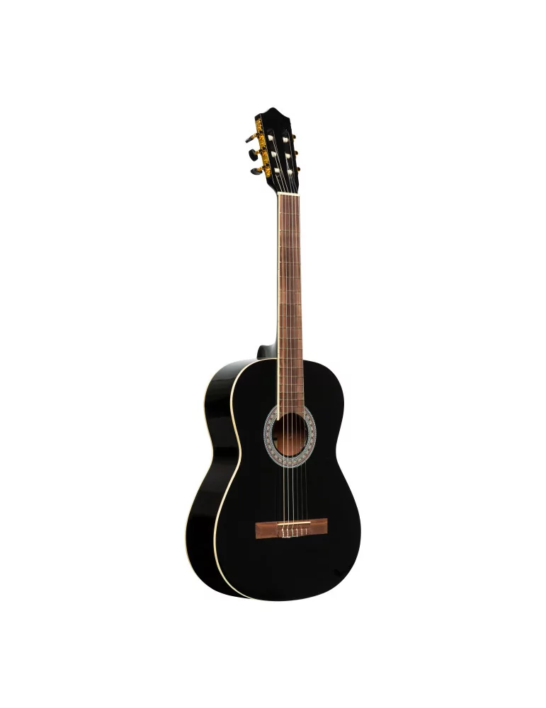  STAGG SCL60-BLK SCL60 Cutaway akustisch-elektrische klassische Gitarre mit B-Band 4-band EQ Schwarz|MusicGoodDeal 