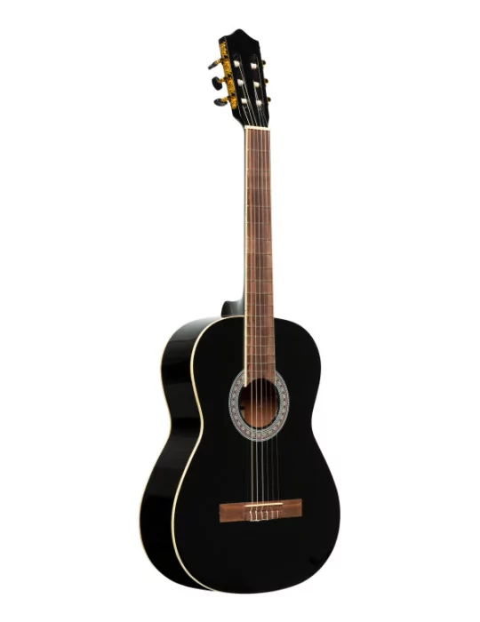  STAGG SCL60-BLK SCL60 Cutaway akustisch-elektrische klassische Gitarre mit B-Band 4-band EQ Schwarz|MusicGoodDeal 