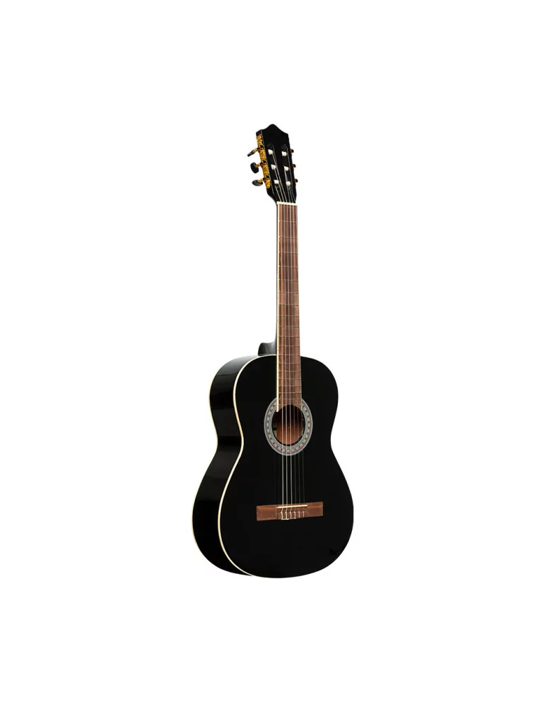  STAGG SCL60-BLK SCL60 Cutaway akustisch-elektrische klassische Gitarre mit B-Band 4-band EQ Schwarz|MusicGoodDeal 