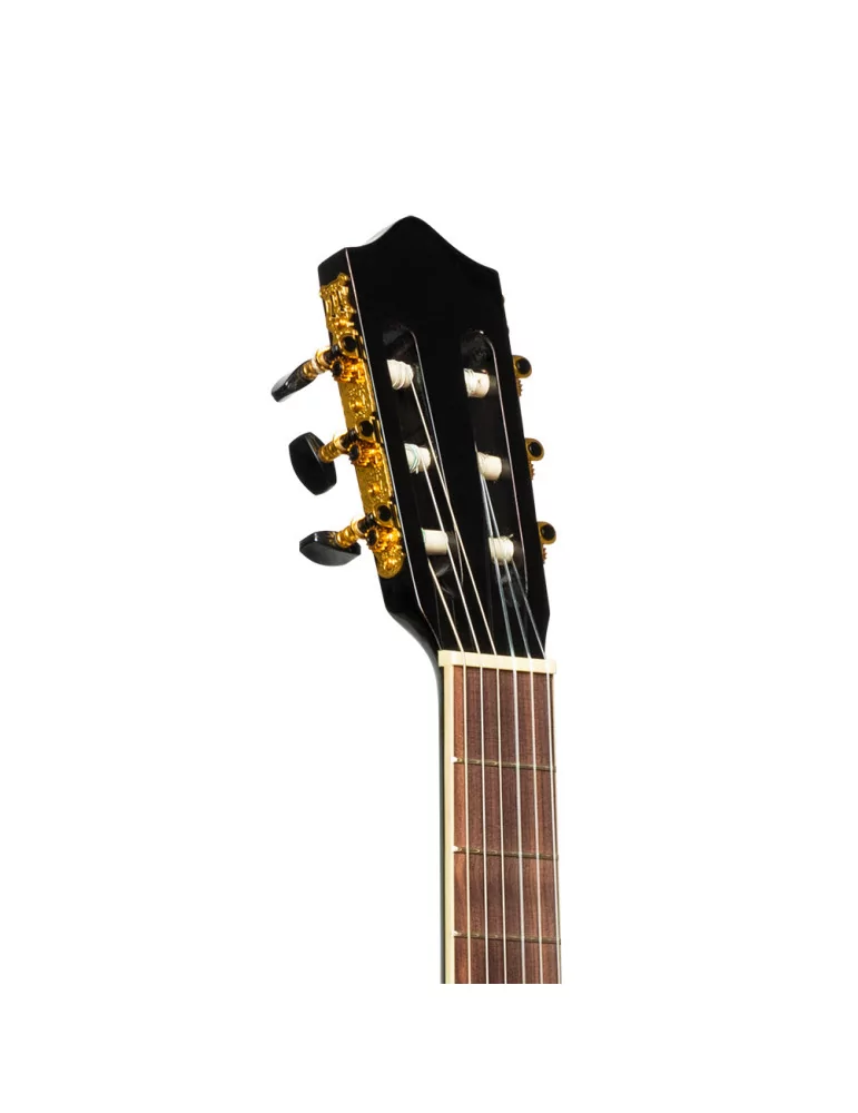  STAGG SCL60-BLK SCL60 Cutaway akustisch-elektrische klassische Gitarre mit B-Band 4-band EQ Schwarz|MusicGoodDeal 