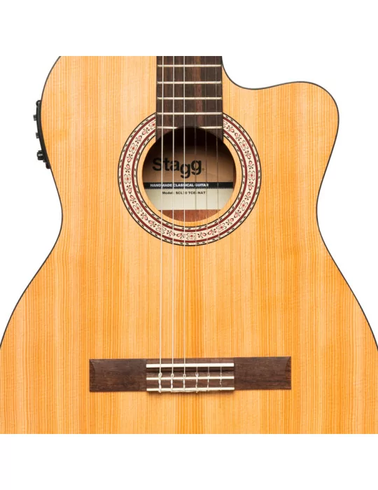  STAGG SCL70 TCE-NAT SCL70 classical guitar with spruce top and preamp, natural colour|MusicGoodDeal 