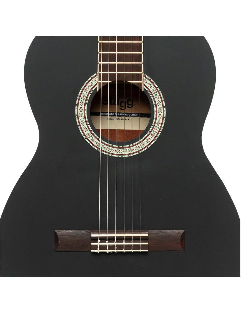  STAGG SCL70-BLK SCL70 classical guitar with spruce top, black|MusicGoodDeal 