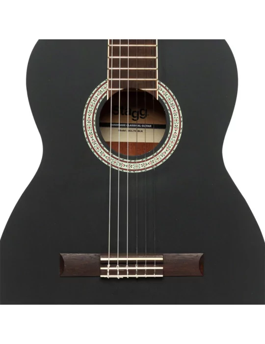  STAGG SCL70-BLK SCL70 classical guitar with spruce top, black|MusicGoodDeal 