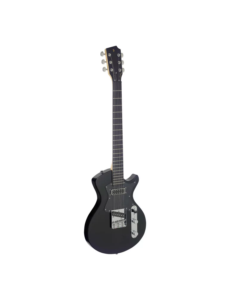  STAGG SVY CST BK Electric guitar, Silveray series, Custom model, with solid alder body|MusicGoodDeal 