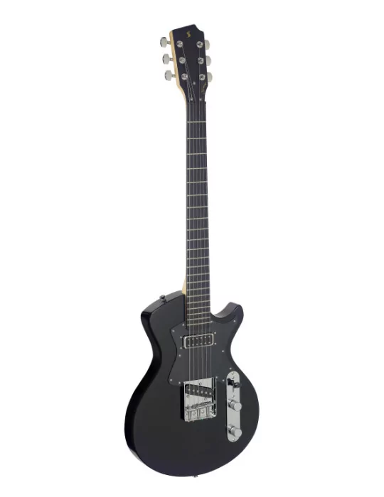 STAGG SVY CST BK Electric guitar, Silveray series, Custom model, with solid alder body|MusicGoodDeal 