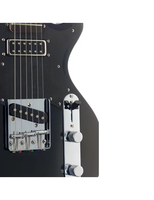  STAGG SVY CST BK Electric guitar, Silveray series, Custom model, with solid alder body|MusicGoodDeal 