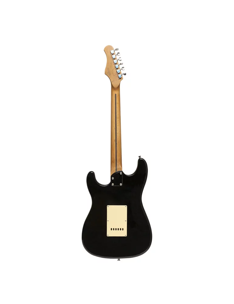  STAGG SES-55 BLK E-Gitarre 55 Serie mit massivem Paulowniakorpus|MusicGoodDeal 