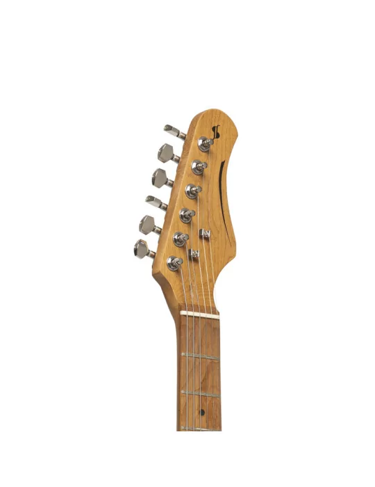  STAGG SES-55 BLK E-Gitarre 55 Serie mit massivem Paulowniakorpus|MusicGoodDeal 