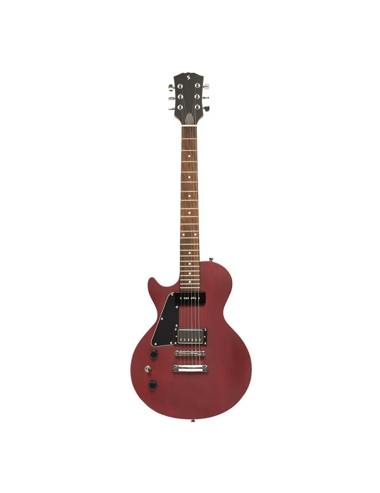  STAGG SEL-HB90 CHRRYL Standard Series, electric guitar with solid Mahogany body flat top, Left Hand|MusicGoodDeal 