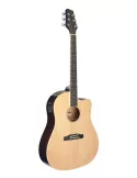  STAGG SA35 DSCE-N Guitarra acorazada electroacústica Slope Shoulder, cutaway, color natural|MusicGoodDeal 