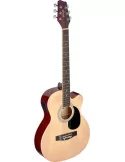  STAGG SA20ACE NAT Guitarra de auditorio electroacústica cutaway con tapa de tilo|MusicGoodDeal 