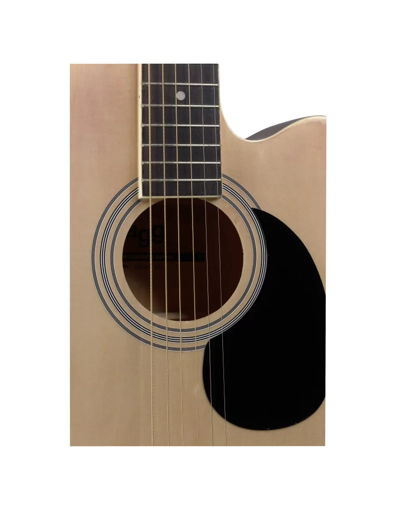  STAGG SA20ACE NAT Guitarra de auditorio electroacústica cutaway con tapa de tilo|MusicGoodDeal 