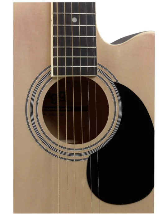  STAGG SA20ACE NAT Guitarra de auditorio electroacústica cutaway con tapa de tilo|MusicGoodDeal 