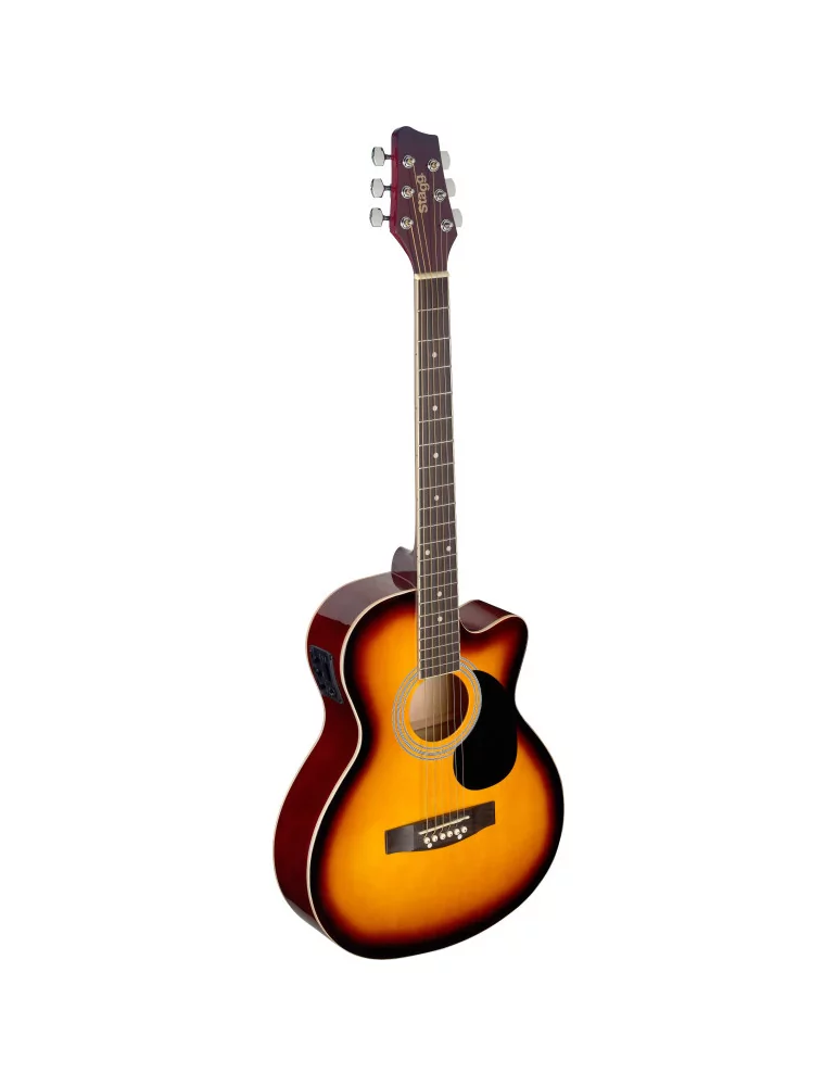  STAGG SA20ACE SNB Guitarra electroacústica sunburst cutaway auditorium con tapa de tilo|MusicGoodDeal 