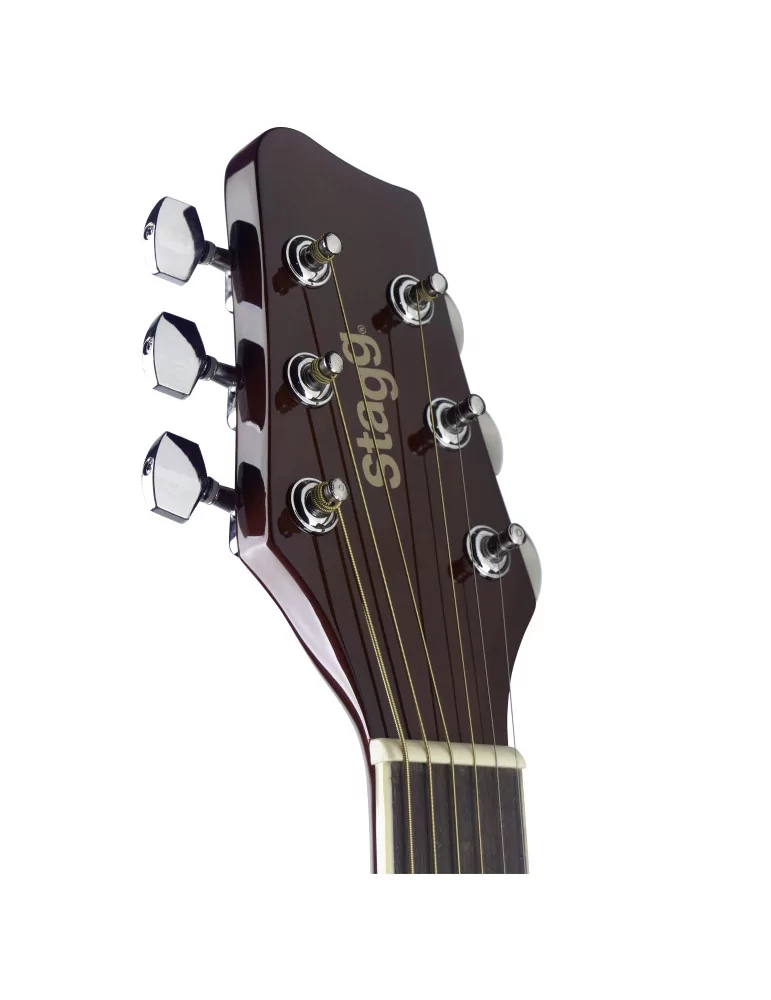  STAGG SA20ACE SNB Guitarra electroacústica sunburst cutaway auditorium con tapa de tilo|MusicGoodDeal 