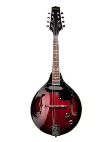  STAGG M50 E Redburst acoustic-electric bluegrass mandolin with nato top|MusicGoodDeal 