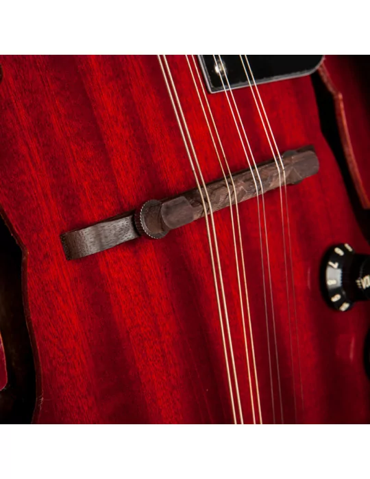  STAGG M50 E Redburst acoustic-electric bluegrass mandolin with nato top|MusicGoodDeal 