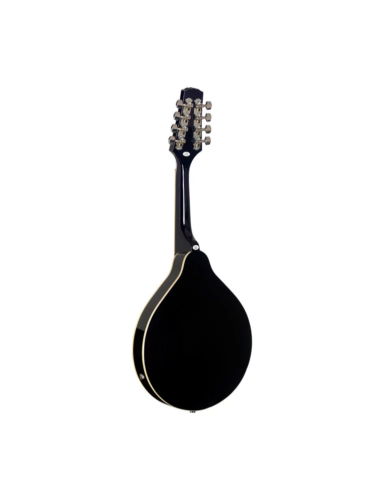  STAGG M50 E BLK Black acoustic-electric bluegrass mandolin with nato top|MusicGoodDeal 