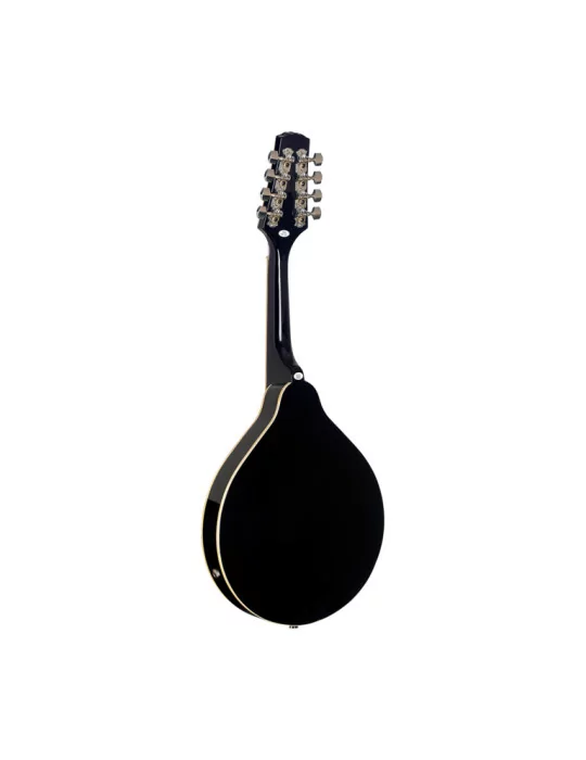  STAGG M50 E BLK Black acoustic-electric bluegrass mandolin with nato top|MusicGoodDeal 