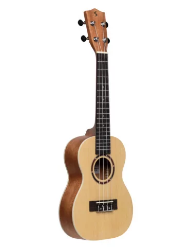 STAGG UC-30 SPRUCE Ukelele de concierto tradicional con tapa de abeto y funda de nailon negra