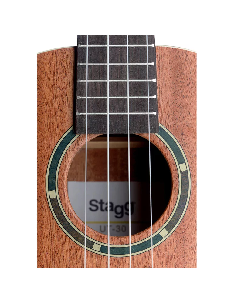  STAGG UT-30 Ukelele tenor tradicional con tapa y funda de sapeli|MusicGoodDeal 
