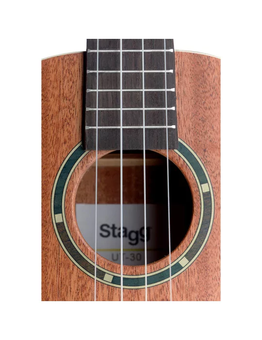  STAGG UT-30 Ukelele tenor tradicional con tapa y funda de sapeli|MusicGoodDeal 